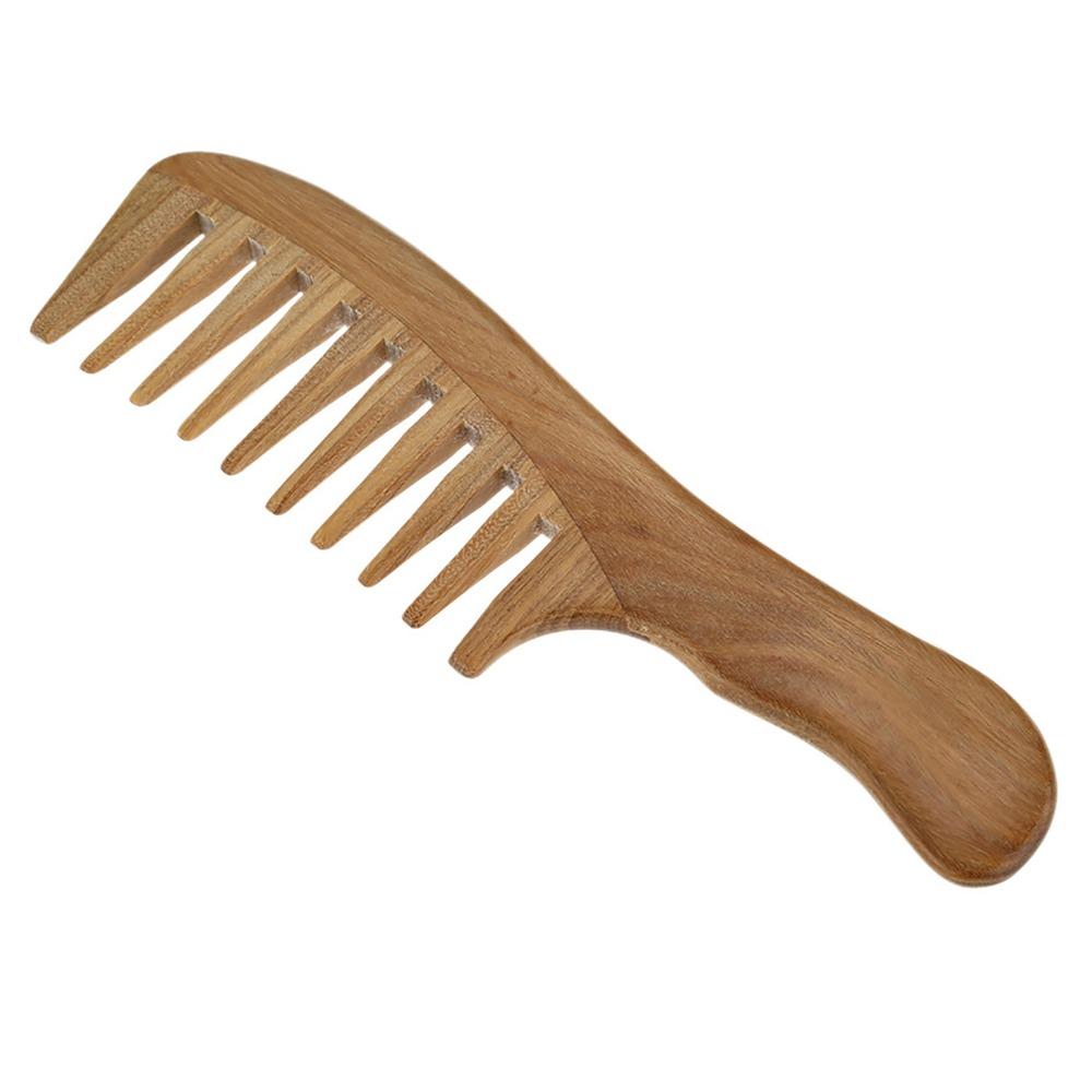 With Handle Wide Tooth Comb Handmade Massage Comb Durable Detox Comb For Women