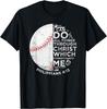 I Can Do All Christ Strengthens Me Baseball Christian Women T-Shirt