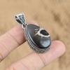 Marokkanischer Schlammriss Fossilstein Vintage Mutter Perlmutt Boho Anhänger 925 Sterling Silber