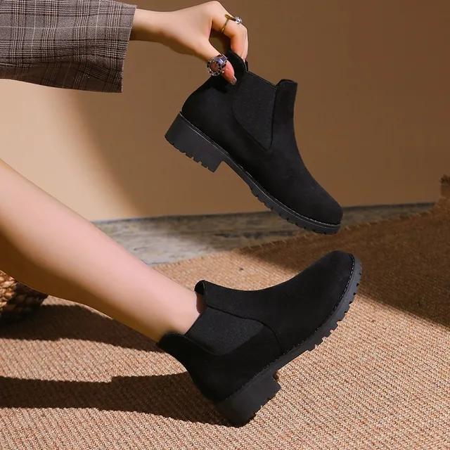 

Women Boots Heel Platform British Style Thick Sole Increase Height Casual Boots For Autumn And Winter Casual shoes 43