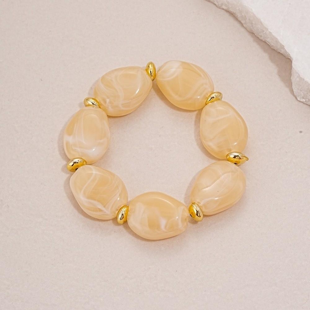 

Acrylic Beaded Bracelets Oval Bracelets Fashion Hand Chain Women кавовий