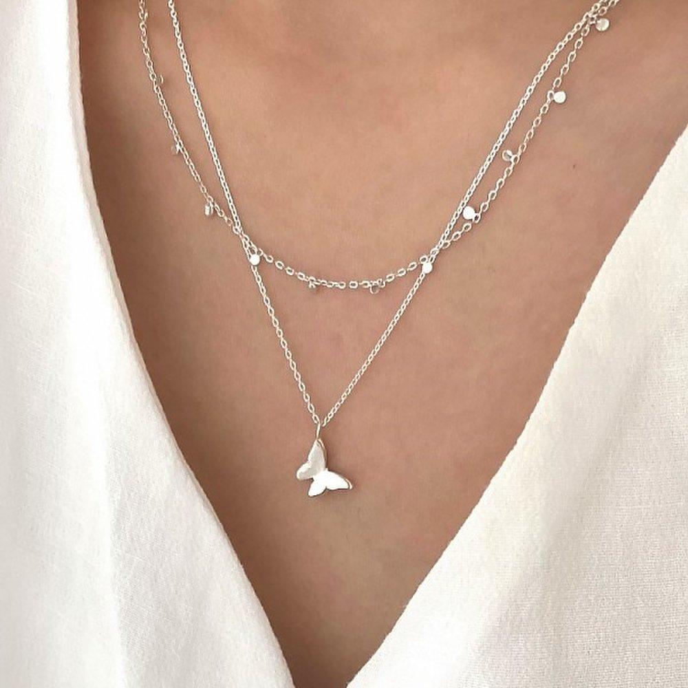 [Silver925] Dot Line Necklace (6927529)