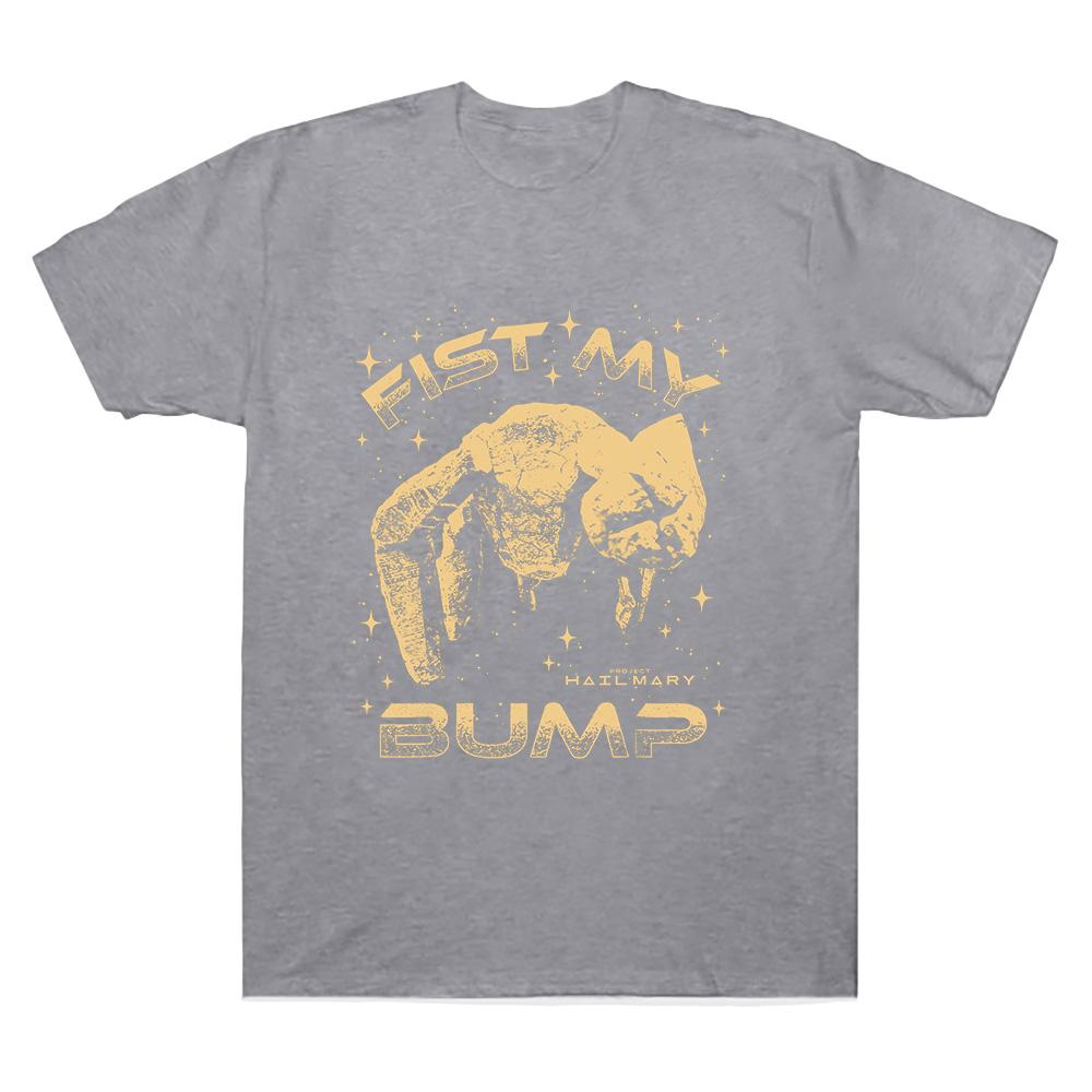 Project Hail Mary Fist My Bump Rocky Alien Sci-Fi Lover Gift T Shirts Retro Vintage T-shirts Men Fashion Tees 100%Cotton Funny T-shirt summer Tops