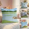 H-Henry Simple Nature Cushion Cover Silky Short Plush Invisible Zipper Dustproof Sofa Pillow Case For Home Decor