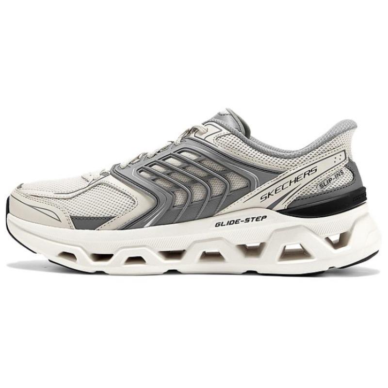 Skechers SPORT MENS Men Wear Resistant Low Top Running Shoes White Grey 232924-OWGR 39.5