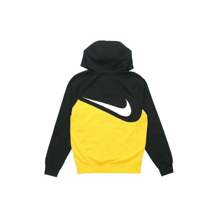 Nike Spliced Knit Hooded Jacket Men Outerwear Black Yellow CT3425-780