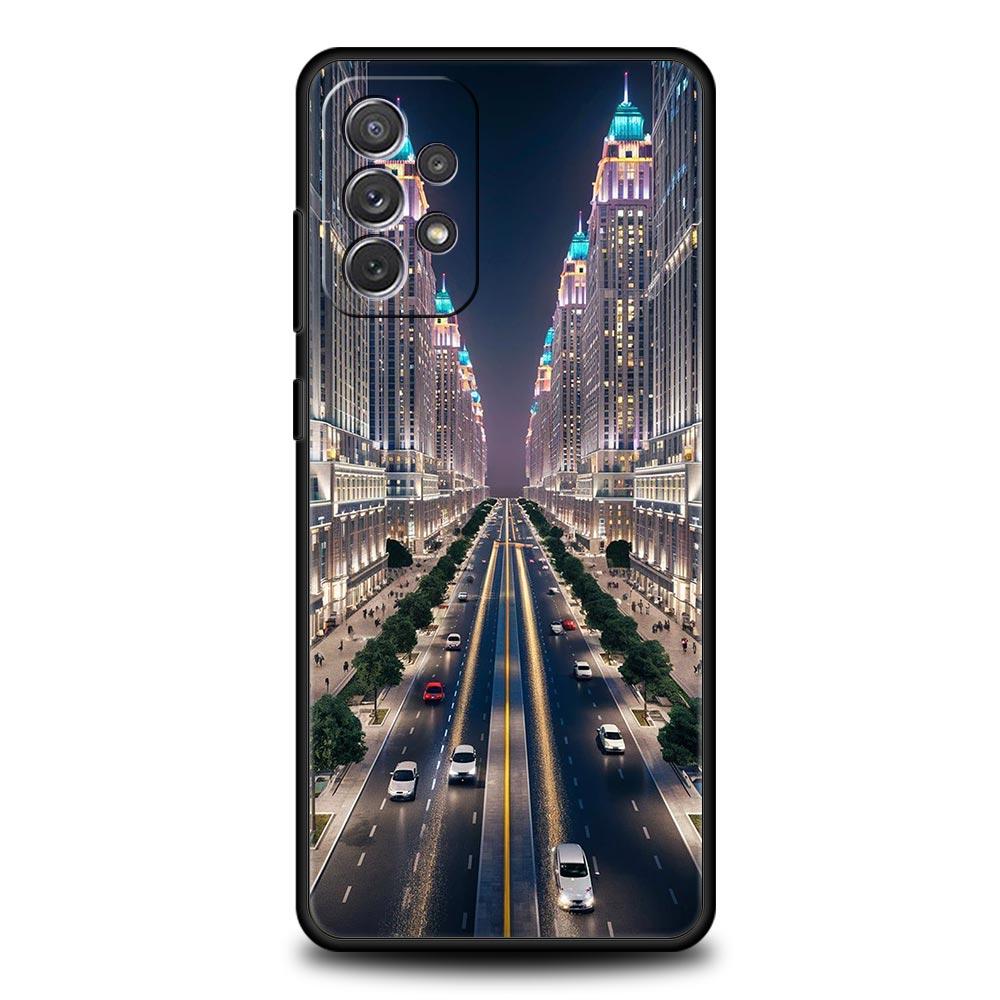 Case For Samsung A17 A15 A13 A51 A71 A41 A31 A21S A07 A05 A35 A55 A23 A25 A33 A53 A73 5G Cover NYC New York City seaside scenery