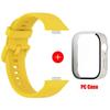 Case+Silicone Band For Huawei Watch Fit 3 Strap sport bracelet Tempered Glass cover Protector for Huawei Fit3 correa Accessories