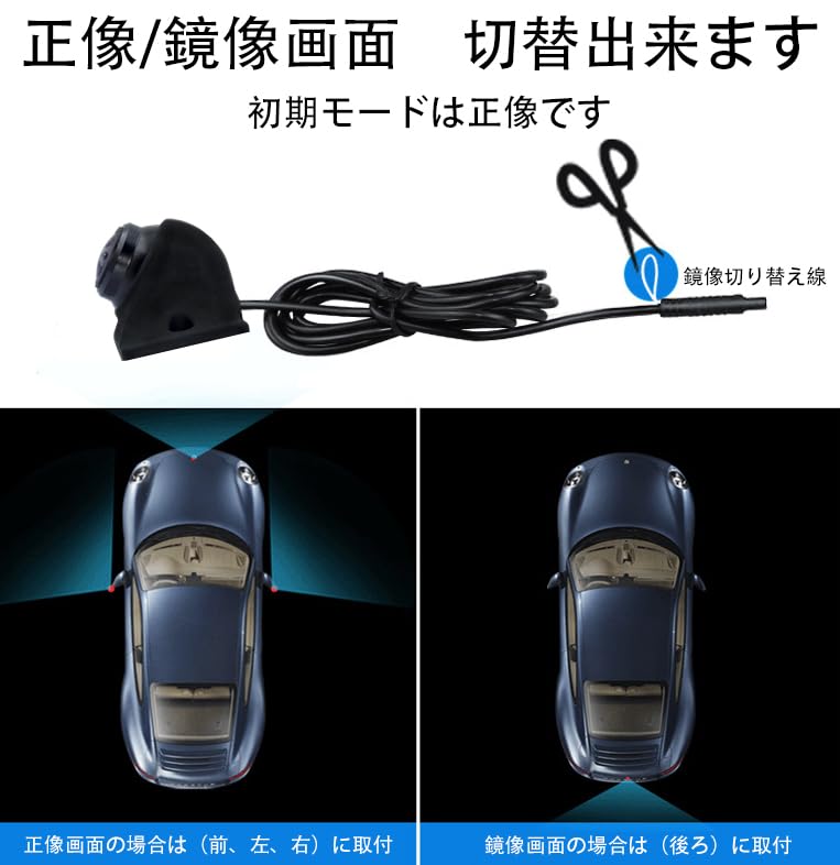 NOAUKA Seitenkamera + 5-Zoll Auf-Armaturenbrett-Monitor-Set, Zigarettenanzünderbuchse, Stromversorgung,