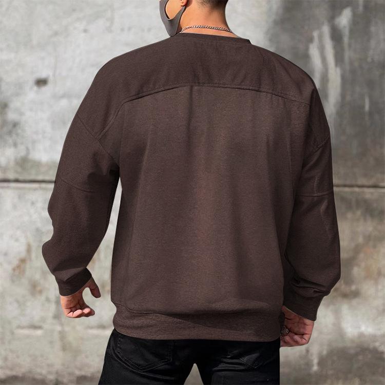 Men's Korean Style Autumn Sweatshirt - Youth Round Neck, Plus Size Casual Jacket