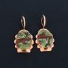 Dragon Blood Gemstone Handmade Copper Jewelry Gorgeous Earring For Women