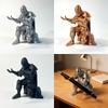 1Pcs Knight Desk Small Statue Ornaments Armored Retro Soldier Pen Holder Desk Accessories Warrior Pencil Stand