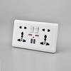 Depoguye White USB Plug Wall Sockets,Universal 10-hole Power Socket,  Sockets and Switches, Socket with Usb Charging AC110V-250V