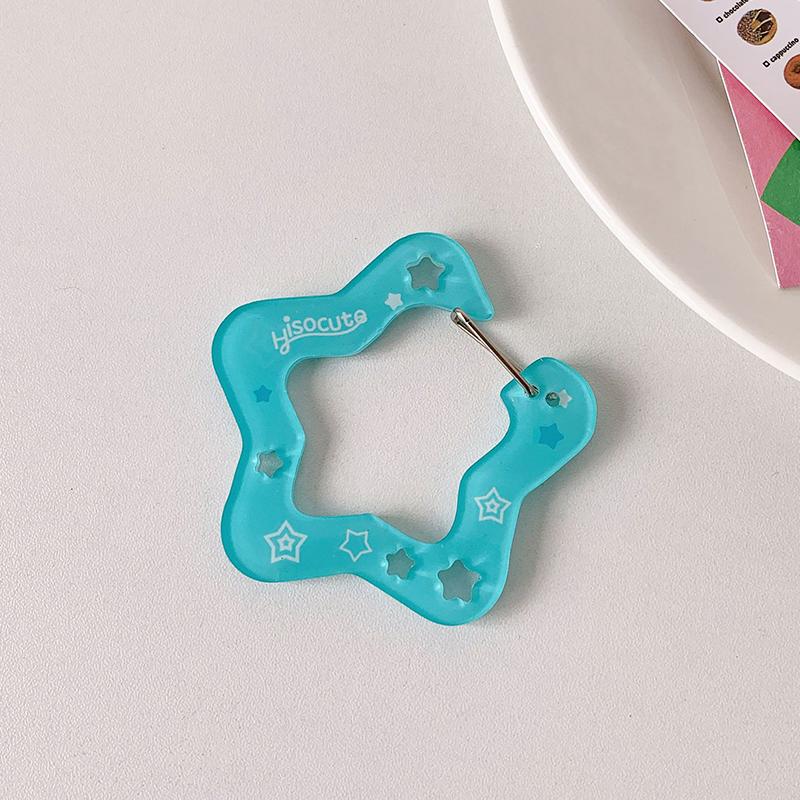 1PC DIY Accessories Cute Ornament Bag Charms Bag Pendants Clear Acrylic Keychain Funny Keyring Y2K Pendants Creative Multicolor