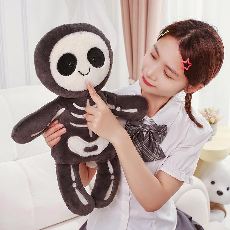 20-45Cm Cute Cartoon Halloween Plush Toys Skeleton Mummy Dolls Soft Stuffed Animals For Kids Halloween Decor Party Creative Gift