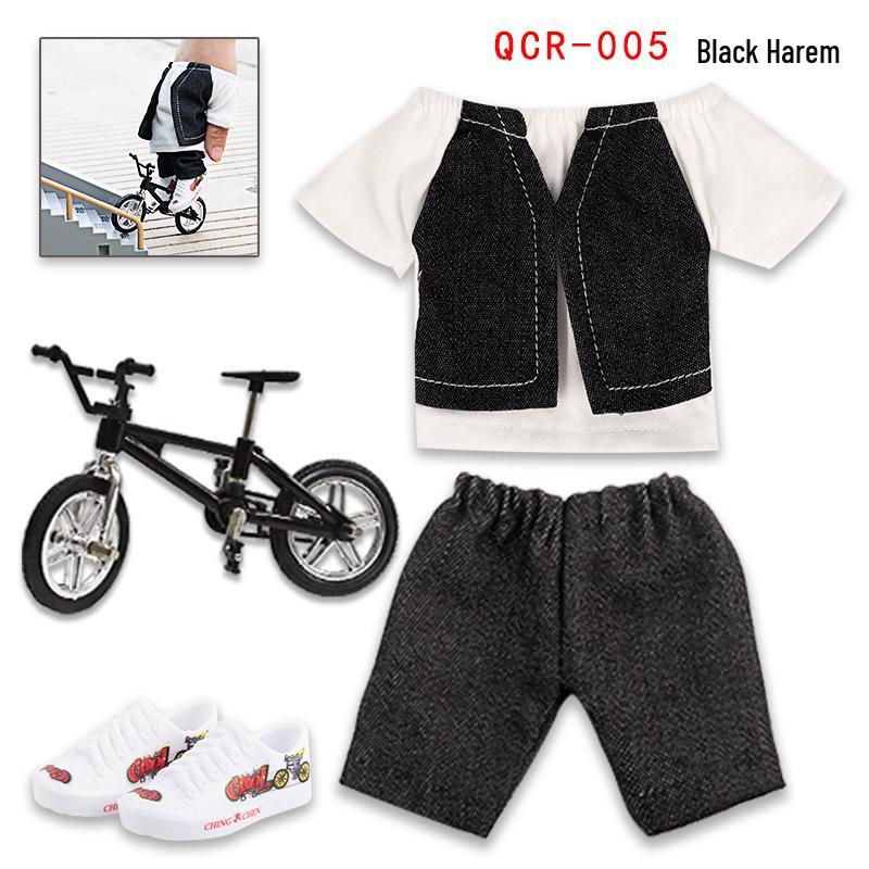 Mini Finger Bike, Skateboard, Scooter & Pants Toy Set