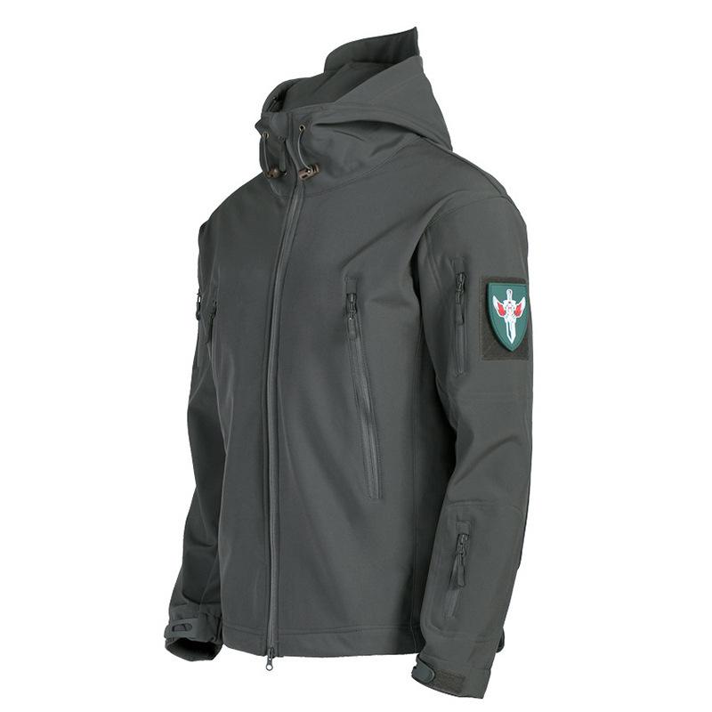 

Чоловіча камуфляжна тактична флісова вітрівка - Тепла, вітрозахисна, холодостійка куртка S