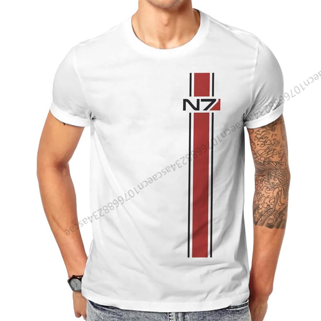 Mass Effect N7 Logo T-shirt Unisex T-shirts Zomerkleding Katoenen O-hals T-shirt