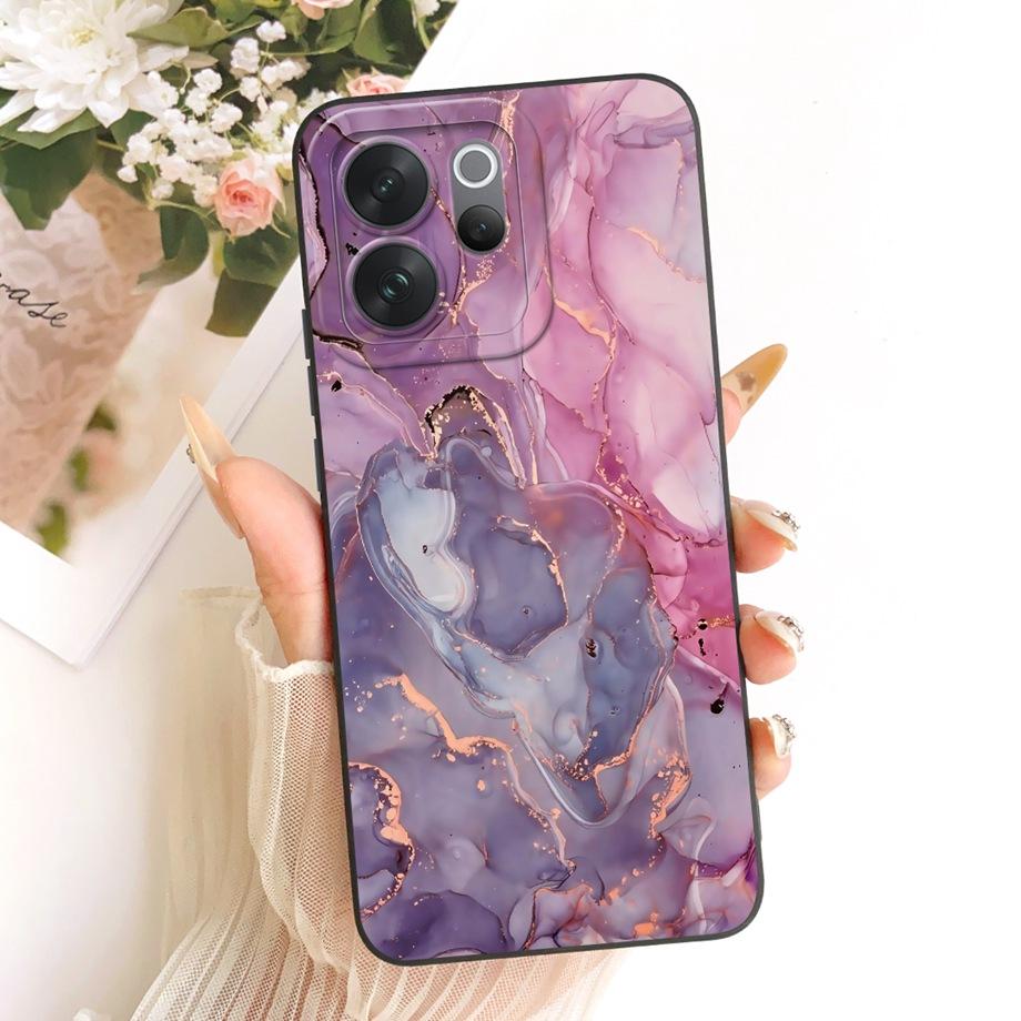 For Vivo V70 Lite V70 FE VivoV70 V2538 v2550 V2548 Phone Case Floral Aesthetic Moon Nigth Bow Pattern Funda Soft Silicone Cover