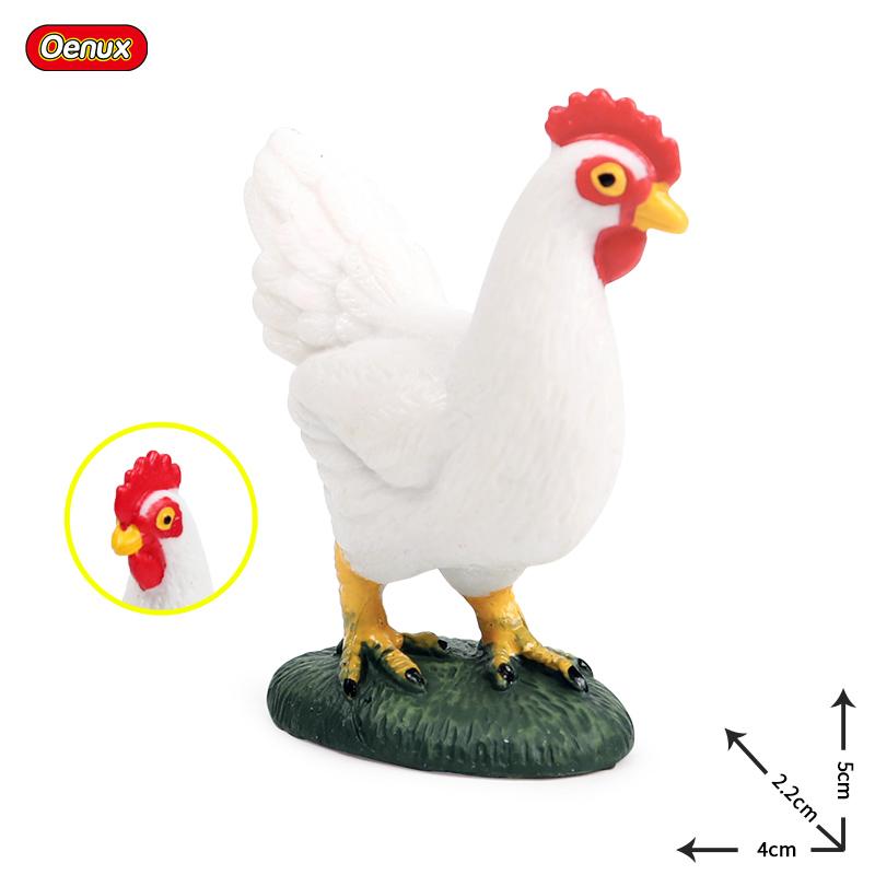 

Oenux Милые животные на ферме Курица Индейка Цыпленок Петух Фигурка Модель Фигурки Птица Миниатюрная Обучающая ПВХ Детская Игрушка