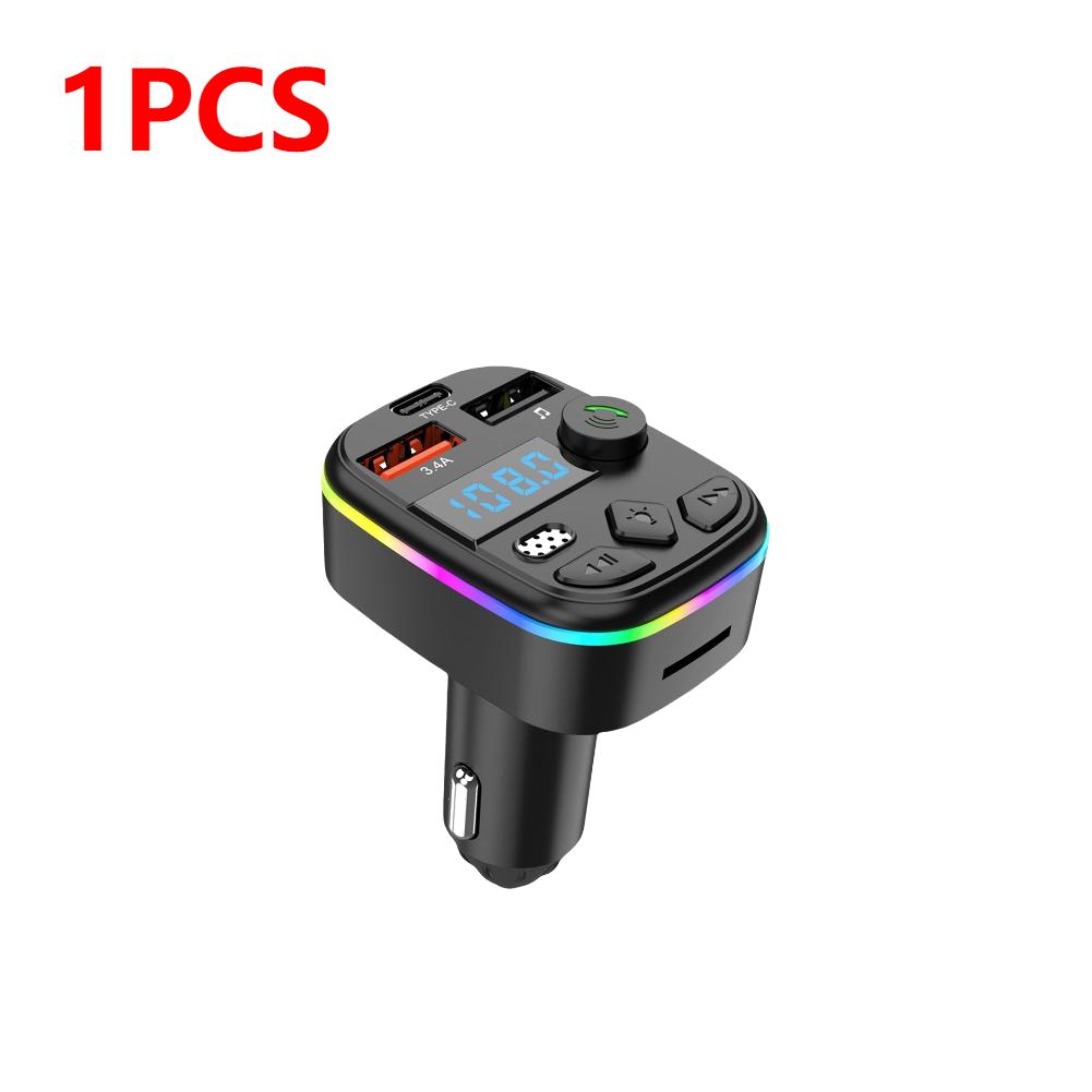 

1-3 шт. Автомобильный FM-передатчик Автомобильный MP3-плеер Bluetooth 5.3 Поддержка TF-карты USB-накопителя Громкая связь Беспроводной автомобильный комплект Адаптер MP3-плеера