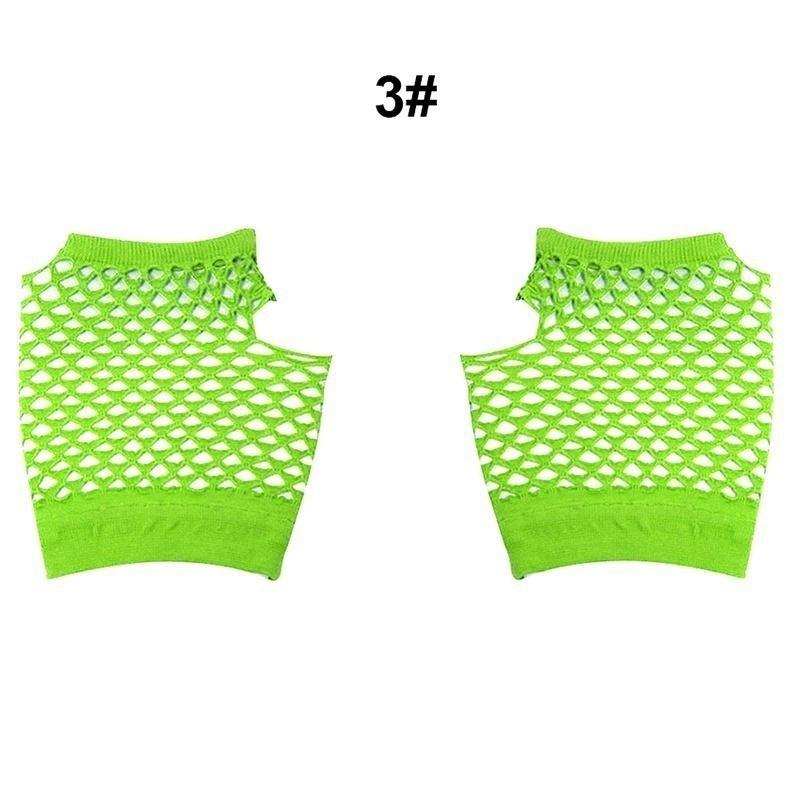 Girls Neon Short Fishnet Fingerless Gloves Gloves Party Gloves Fishnet Gloves