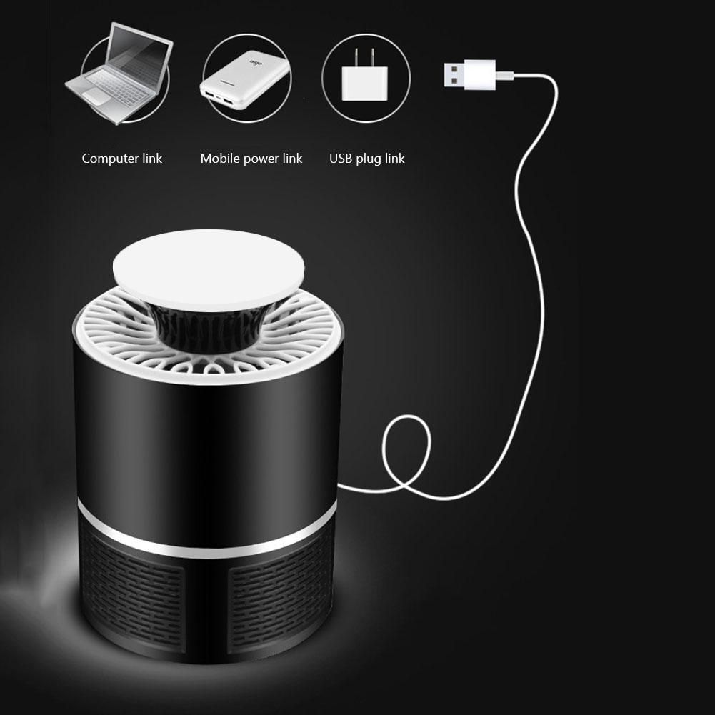 

Бесшумная лампа от комаров USB-ловушка для насекомых безрадиационный свет (черный)
