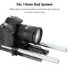 HDRIG 19mm Stainless Steel Camera Guide Rod Kit, 40CM Long, Shoulder Mount Support Rod Pair 3988