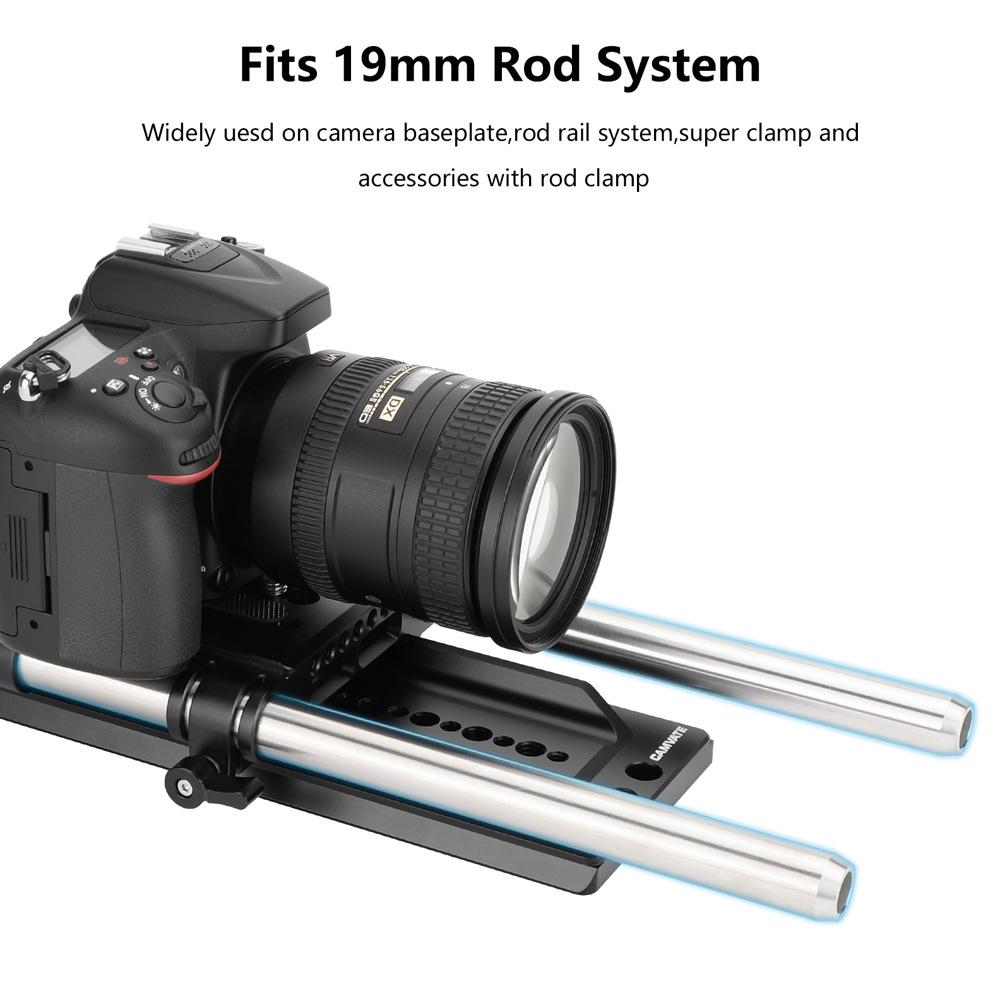 HDRIG 19mm Stainless Steel Camera Guide Rod Kit, 40CM Long, Shoulder Mount Support Rod Pair 3988