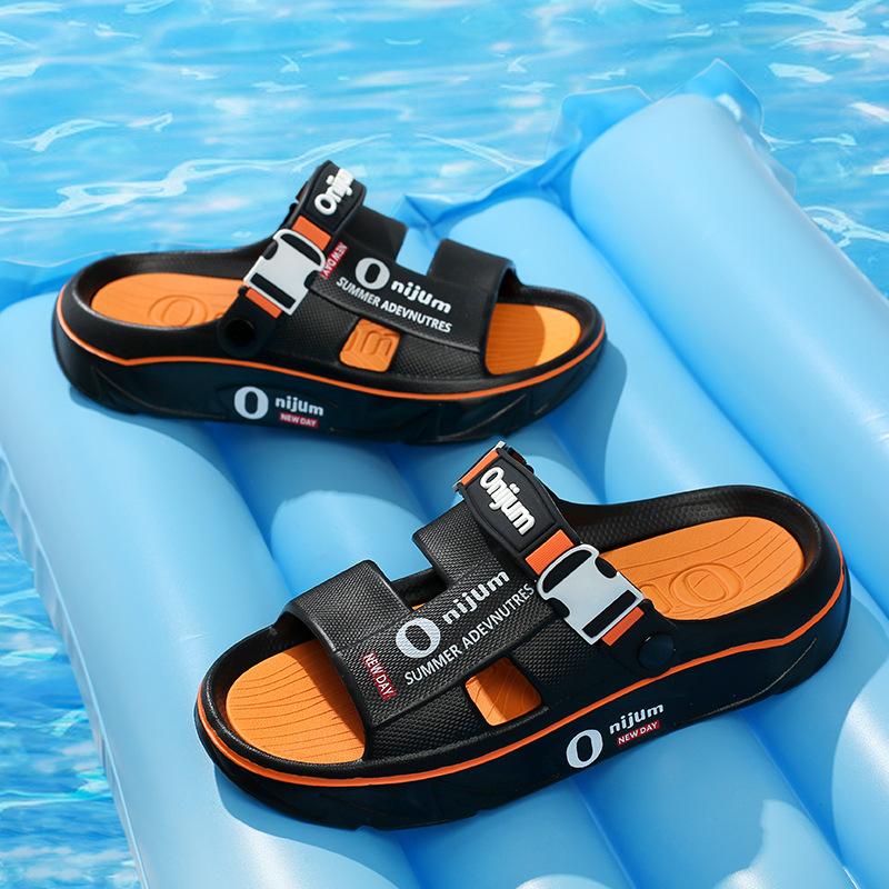 Men's Sandals and Slippers Summer Thick-soled Home Non-slip Wear-resistant Deodorant Fashion Beach Slippers