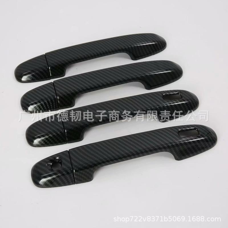 19 Forester Black Carbon Fiber Door Handle Protection Cover Sticker