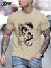 Sakura Tokyo Dragon Print Men TShirts Cotton Crewneck Vintage Short Sleeve Fashion Summer Top Unisex Sports AllMatch Clothing
