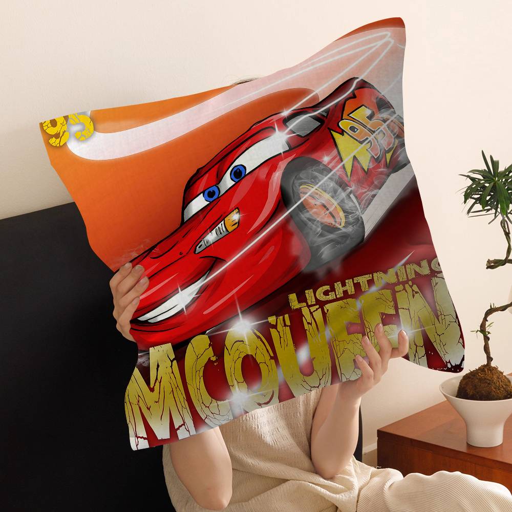 Cartoon L-lightning Anime M-mcQueen Office Cushion Pillowcase Car Cushion Cover45X45CM Lumbar Pillowcase Sofa Pillowcover