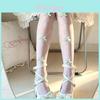 Lolita Cross Bow Overtheknee Socks With Antislip Knit For Youth Fashion