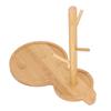 Wooden Tray Support Log Simple Exquisite Shape Practical Wooden Tray Stand Decorative Organizer for