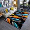 Colorful Fish Pattern Carpet Suitable As a Non-slip Mat for the Living Room or Bedroom Sofa