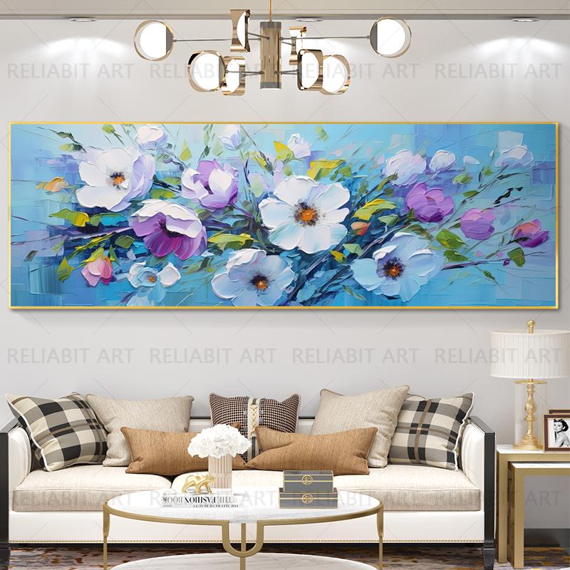 Abstract Beautiful Flowers Garden Canvas Painting Wall Art Colorful Red Rose Poppy Posters and Prints for Living Room Wall Decor