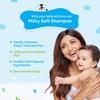 Mamaearth Milky Soft Baby Shampoo 400ml For Gentle Cleansing & Soft Hair With Oats Milk Calendula | Tear-Free pH Balanced Infant Care
