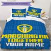 Gepersonaliseerd Naam Leeds United Beddengoed, Dekbedset Dekbedovertrek Kussensloop Huis Verjaardagscadeau(1 dekbedovertrek + 2 kussenslopen, zonder binnenkussen)_xia