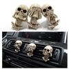 Antique-style Skull Incense Clip Set, Creative Resin Car Air Outlet Aromatherapy Pendant, Car Decoration