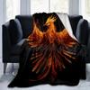 1pc Phoenix Printing Lightweight Flannel Blanket, Comfortable and Warm Blanket, for Camping Sofa Bed and Couch Office, in All Seasons