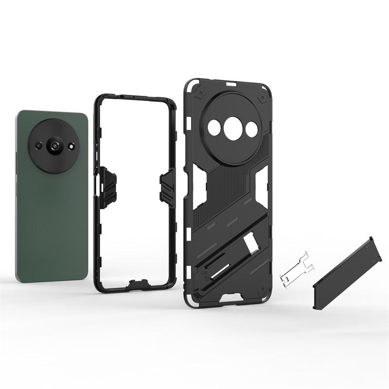 For Xiaomi Redmi A3 Case Xiaomi Redmi A3 Cover Armor PC Stand Holder Shockproof TPU Protective Phone Cover For Xiaomi Redmi A3