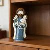 Holy Family Statue St.Joseph with Youth Jesus Virgin Mary Resin Figurine Indoor Nativity Scene Tabletop Decoration Religious Gift