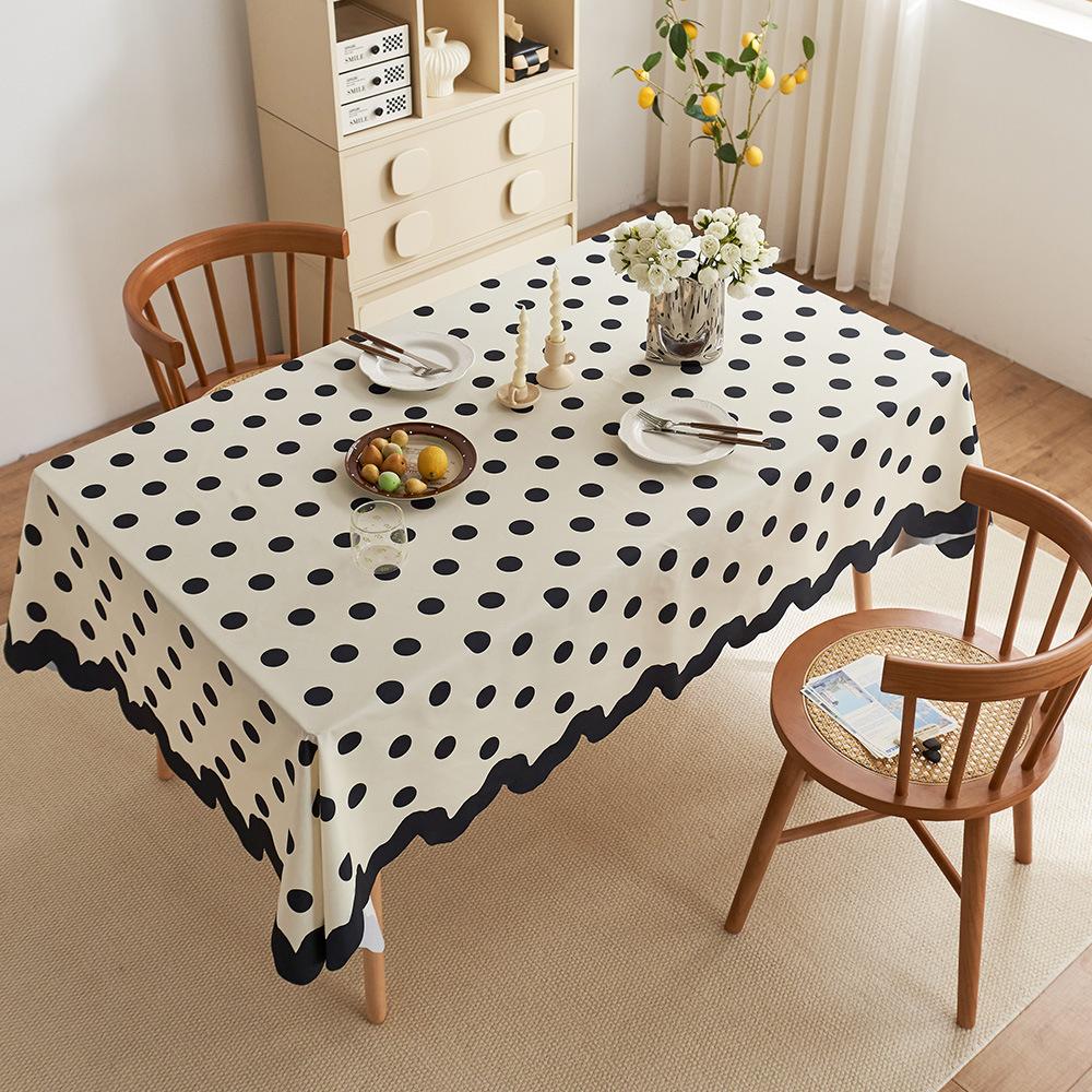 Special-Shaped Waterproof Cartoon Dopamine Table Cloth Living Room Coffee Table Desk Peach Skin Velvet Light Luxury Anti-Scald Tablecloth Decoration