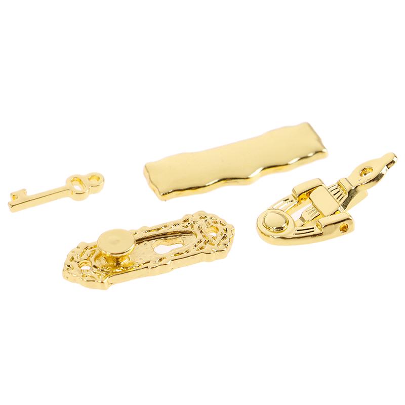 1:12 4Pcs Metal Door Knocker Set Dollhouse Hardware Miniature Accessories