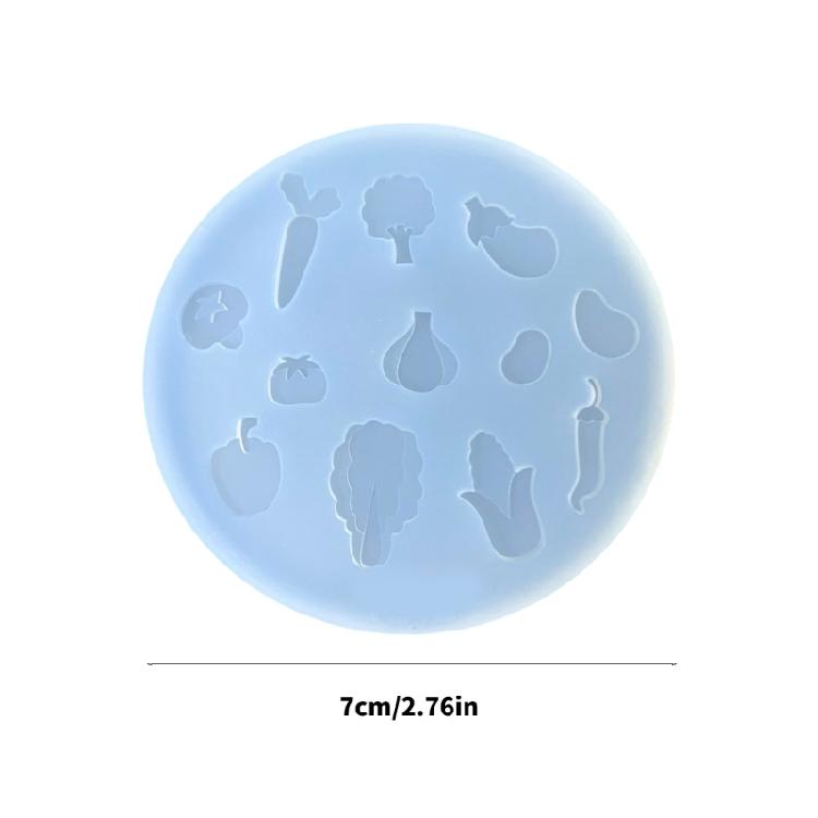 Beginner Friendly Vegetable Shape Charm Silicone Mold For Resin Carrot Tomato Lettuce Dollhouse Jewelry Decoration