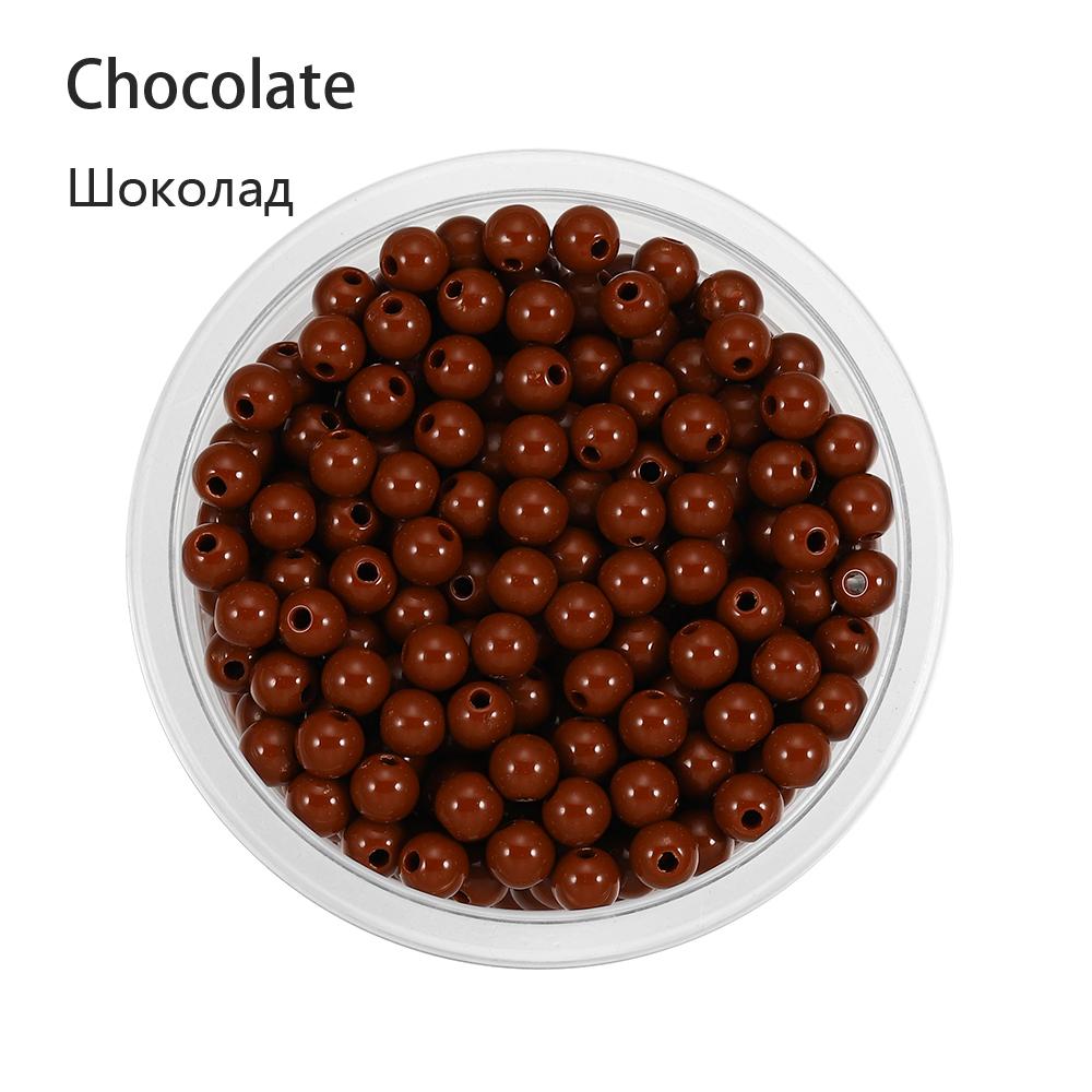 10-200pcs Mixed Acrylic Plastic Smooth Round Ball Spacer Beads 6 8 10 12MM Pick Size For Jewelry Making Accessories