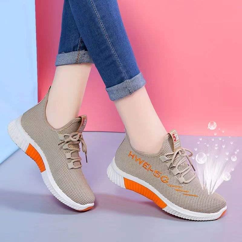 BOGO Spring & Autumn Women's Korean Style Versatile White Sneakers with Thick Soles