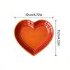 Ceramic Cat Bowl Extra Heart-Shaped Wide Anti Vomiting Stress Free Design12Cm Durable Ceramic Pet Bowl For Small Cats Dogs