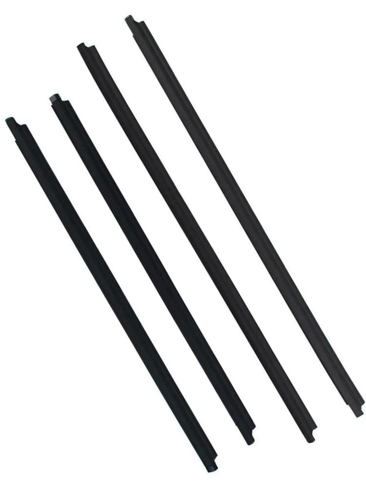 

4 шт. уплотнительные полосы для окон и дверей автомобиля, черные водонепроницаемые резиновые уплотнители для стекол, подходят для Toyota Fortuner 2004-2015, автомобильные аксессуары чёрный